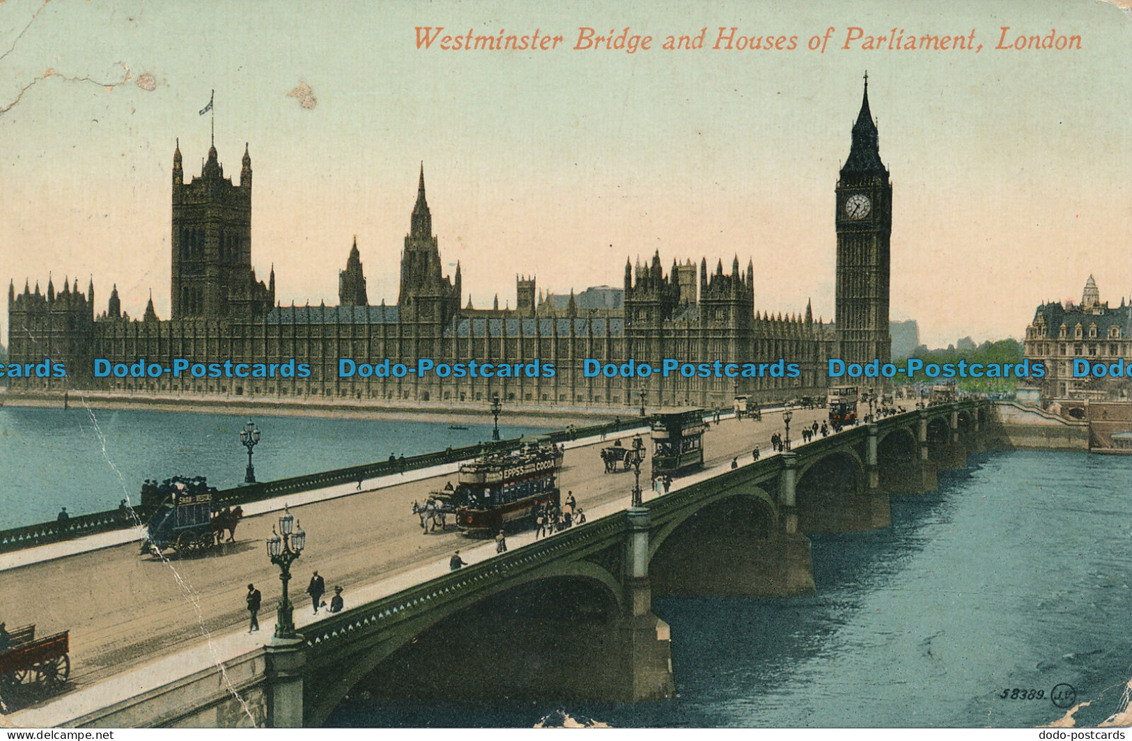 R048977 Westminster Bridge And Houses Of Parliament. London. Valentine. 1911 - Altri & Non Classificati