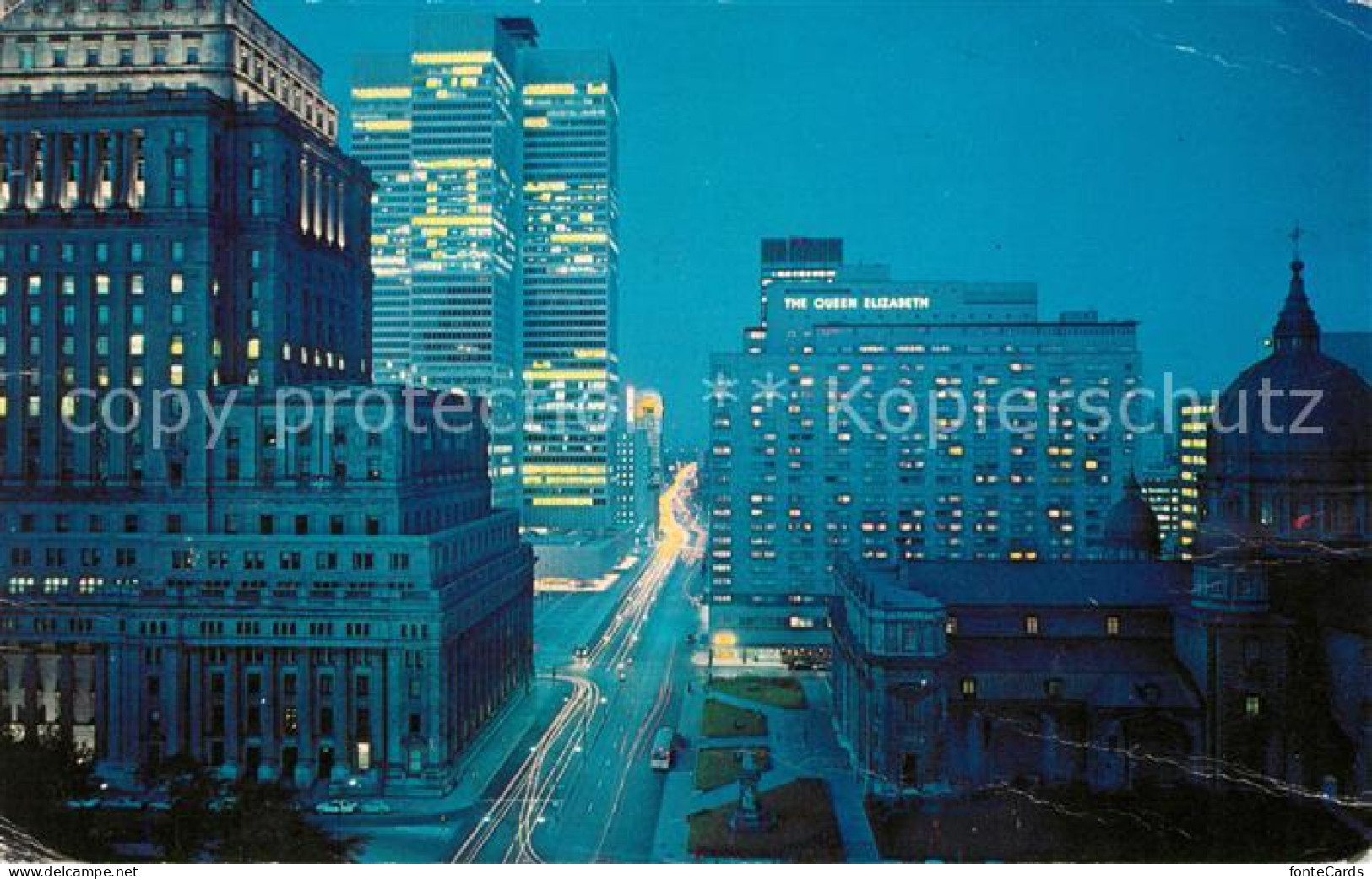 73061644 Montreal Quebec Night View Of Dorchester Street Montreal Quebec - Unclassified