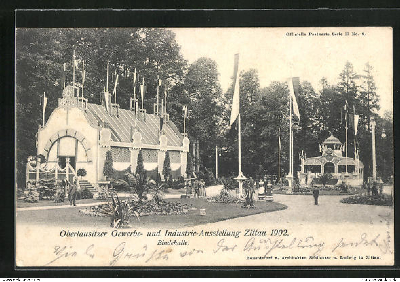 AK Zittau, Oberlausitzer Gewerbe- Und Industrie-Ausstellung 1902, Bindehalle  - Zittau