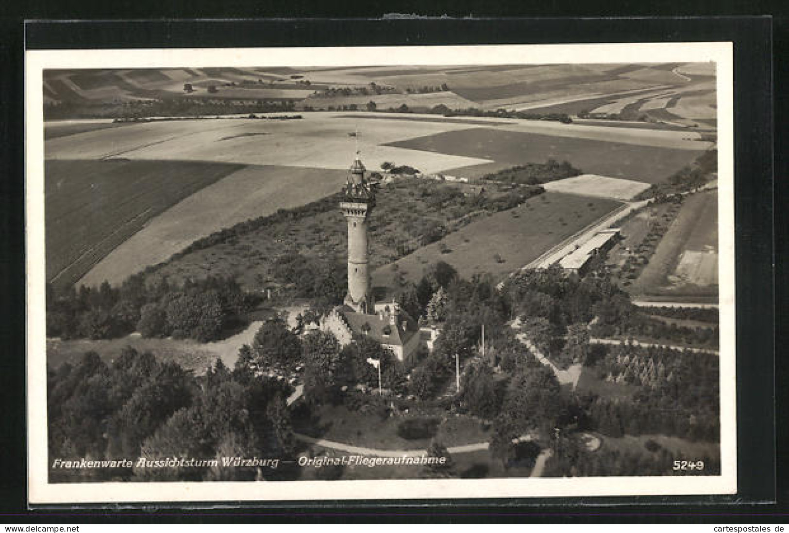 AK Würzburg, Aussichtsturm Frankenwarte Aus Der Vogelschau  - Wuerzburg