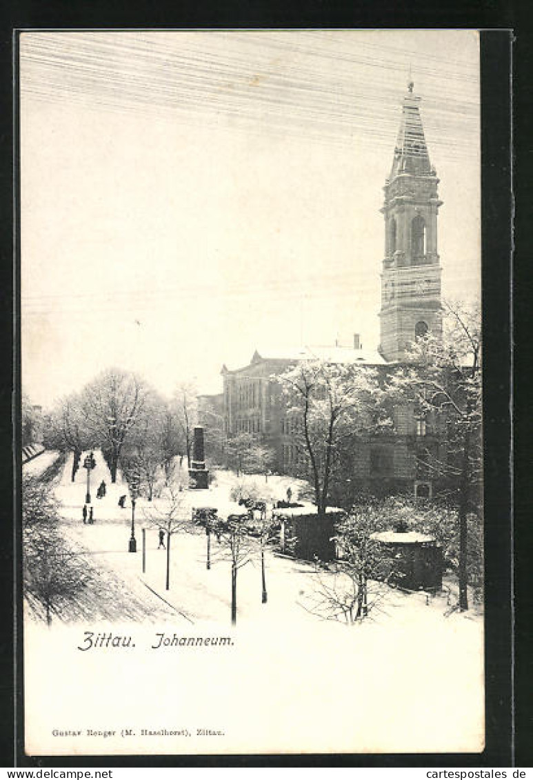 AK Zittau, Johanneum Im Winter  - Zittau