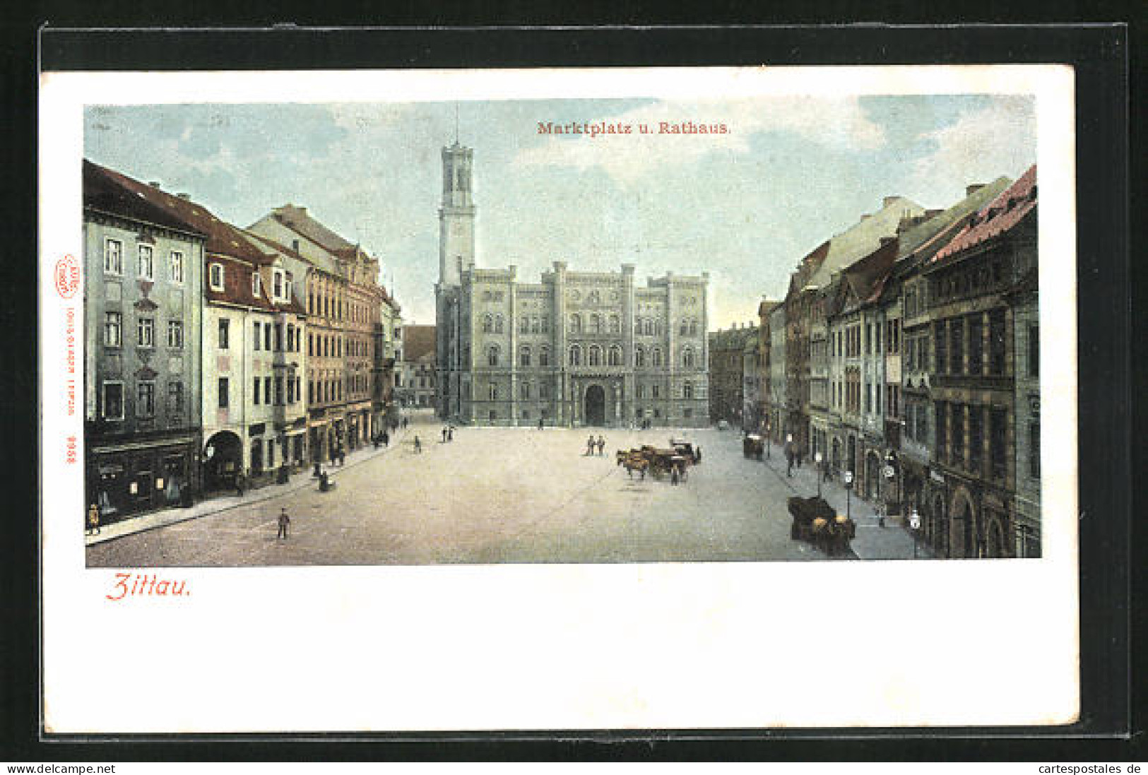 AK Zittau, Marktplatz Und Rathaus  - Zittau