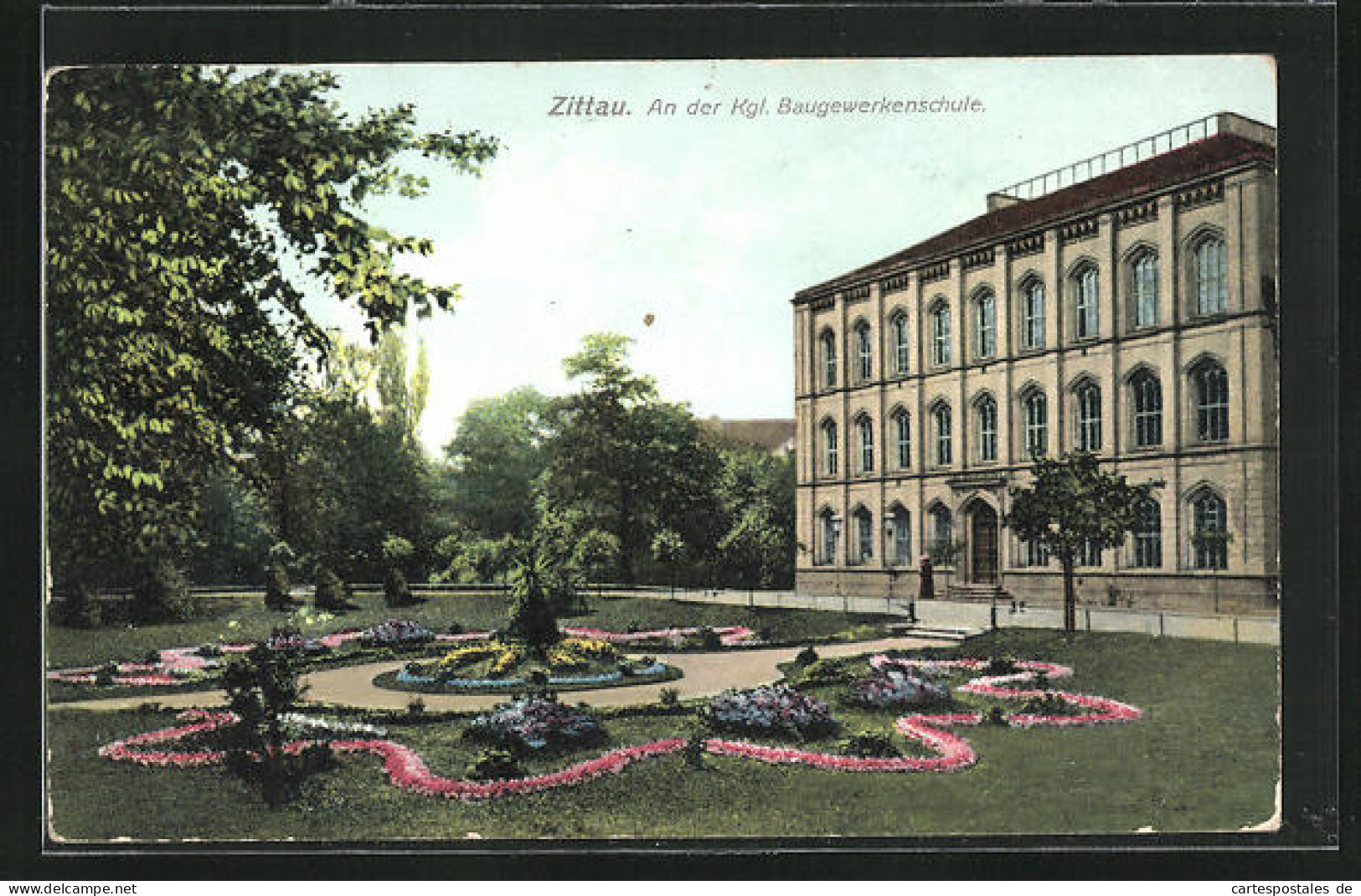 AK Zittau, An Der Kgl. Baugewerkenschule  - Zittau