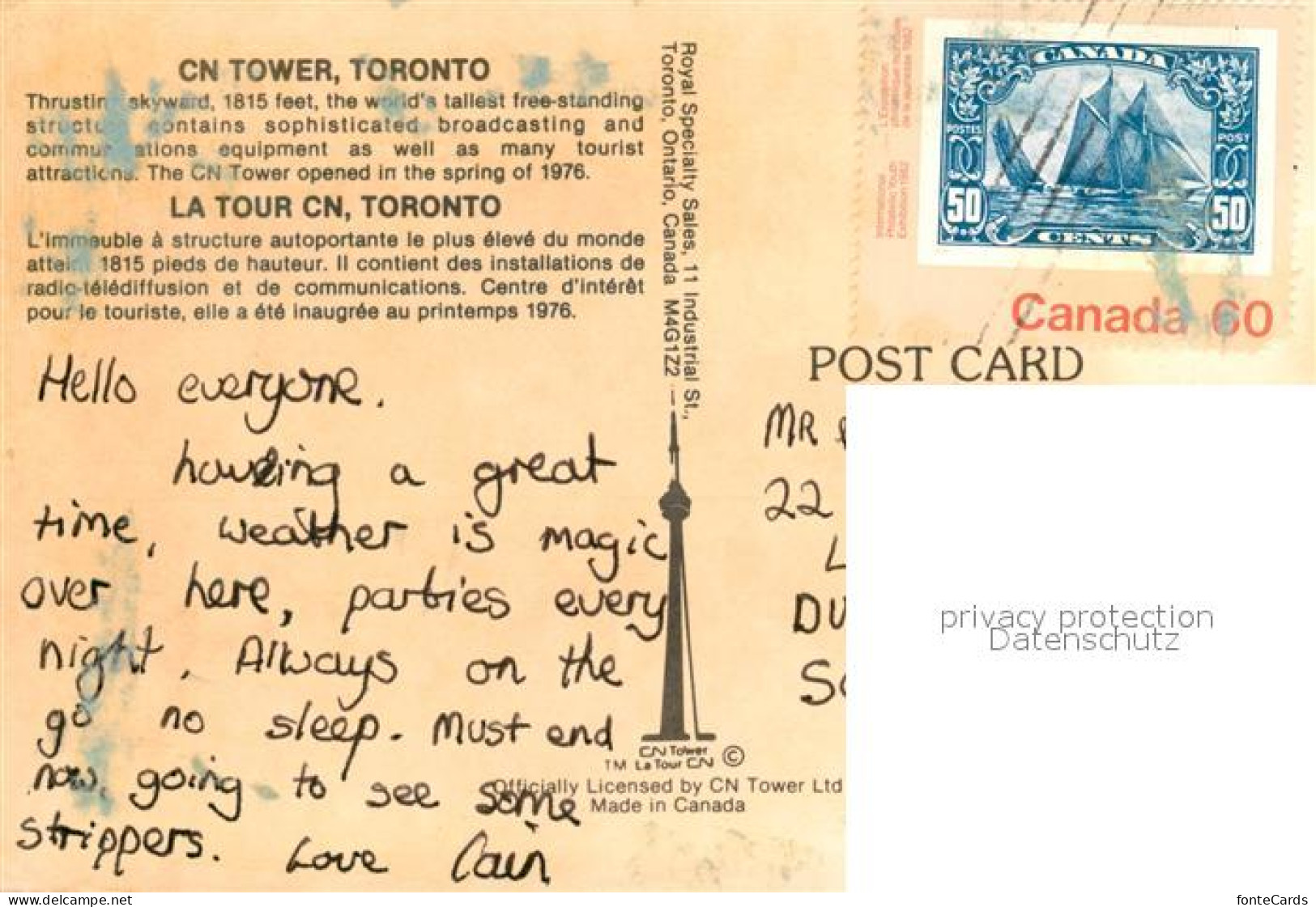 73061491 Toronto Canada CN Tower Toronto Canada - Non Classés