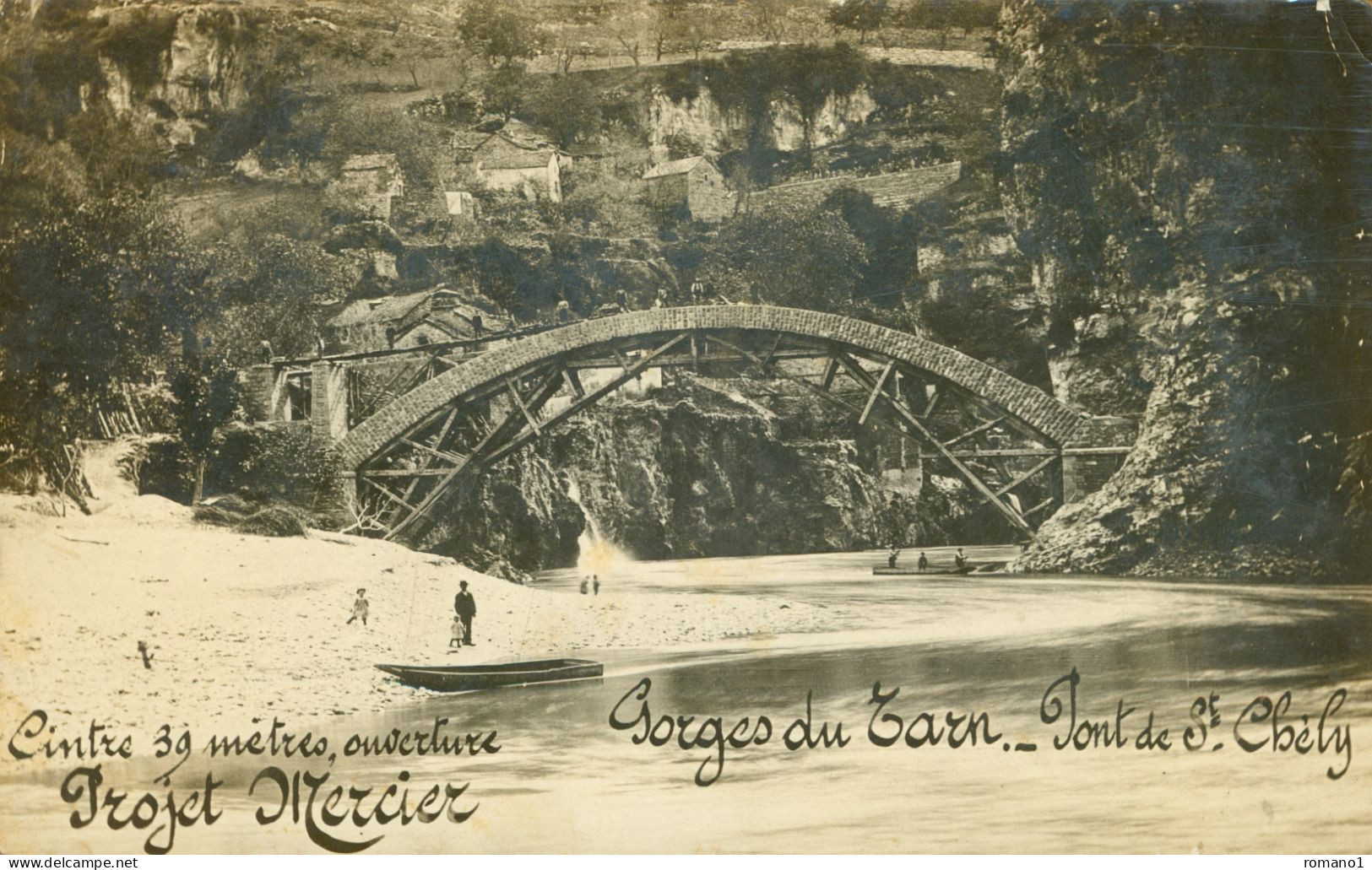 48)   SAINT CHELY D' APCHER - Cintre 30 Mètres Ouverture Projet Mercier - Gorges Du Tarn - Pont De St. Chély - Saint Chely D'Apcher