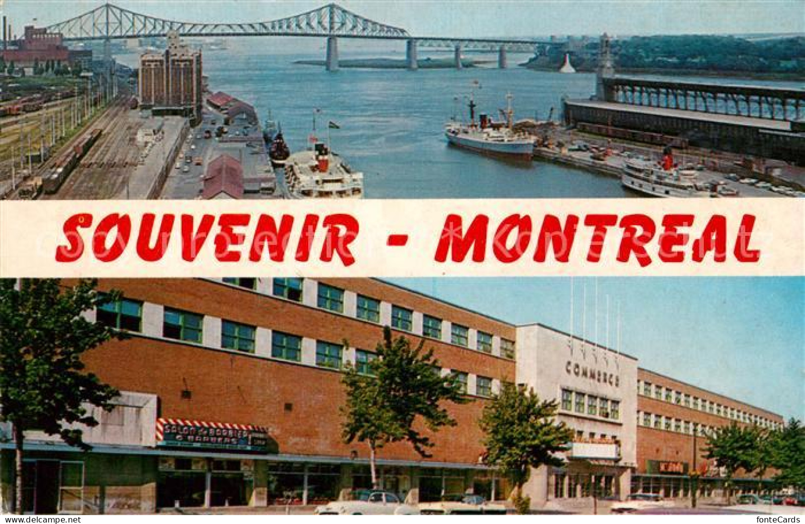 73059013 Montreal Quebec Le Pont Jacques Cartier Et Une Partie Du Port Le Palais - Non Classés