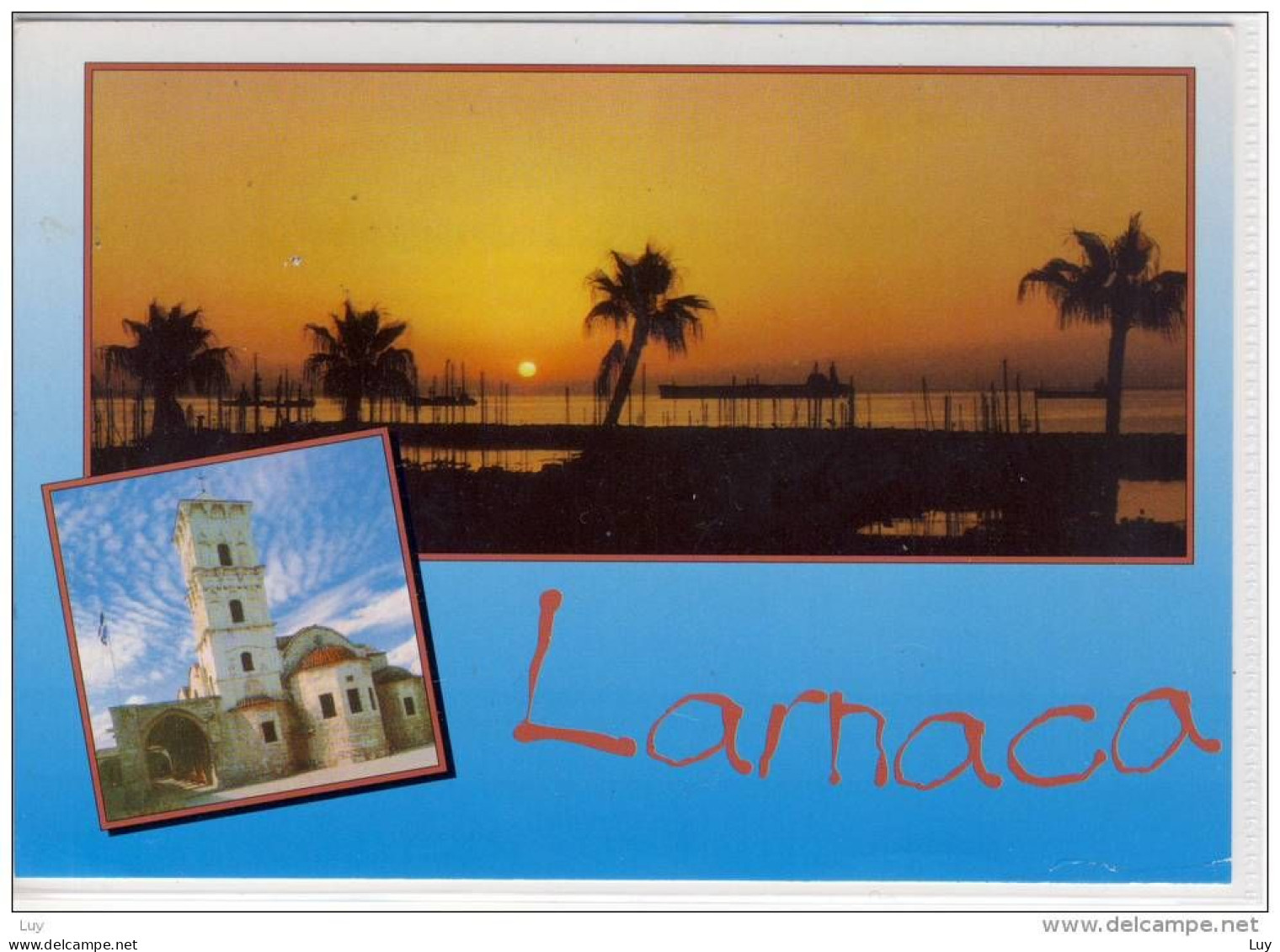 CYPRUS - LARNACA, Multi View   , Large Format, Nice Stamp - Chypre