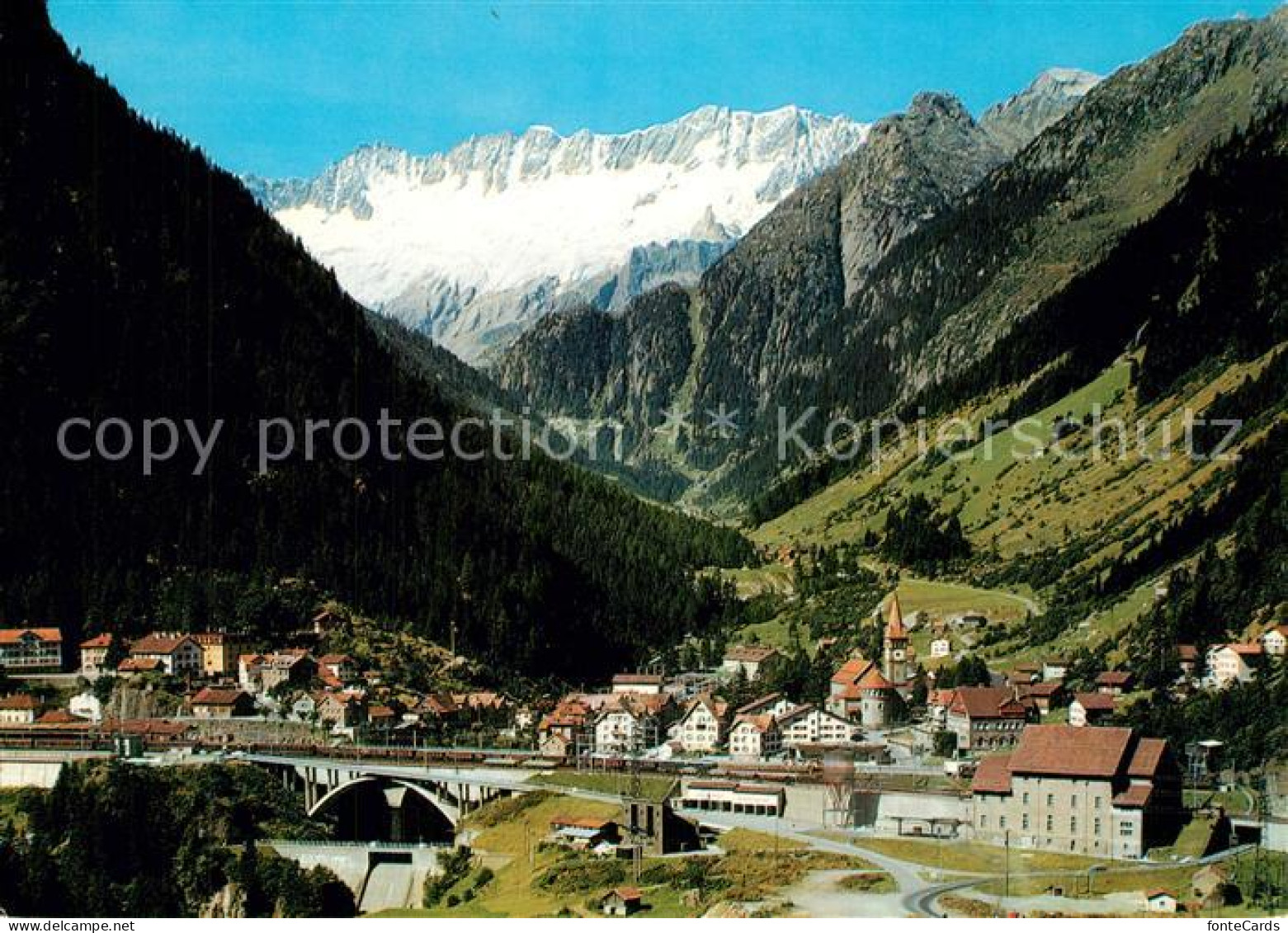 13595596 Goeschenen Gotthardstrasse Mit Damma Gletscher Und Damma Stock Goeschen - Autres & Non Classés