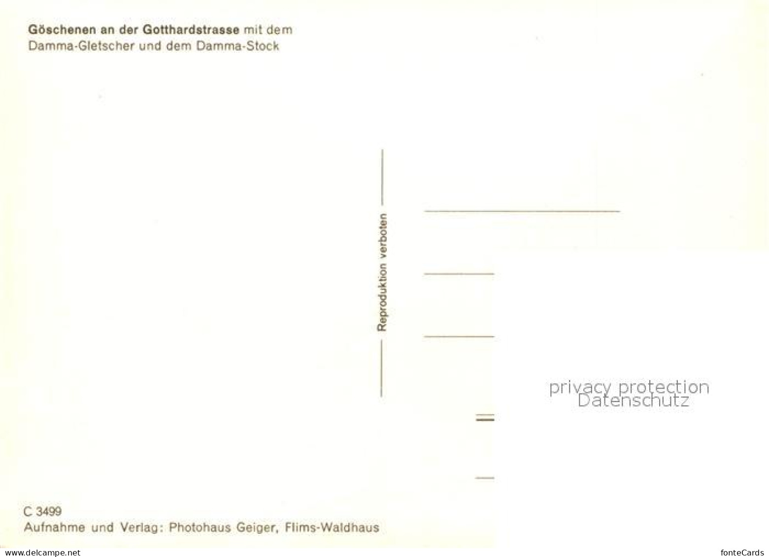 13595596 Goeschenen Gotthardstrasse Mit Damma Gletscher Und Damma Stock Goeschen - Autres & Non Classés