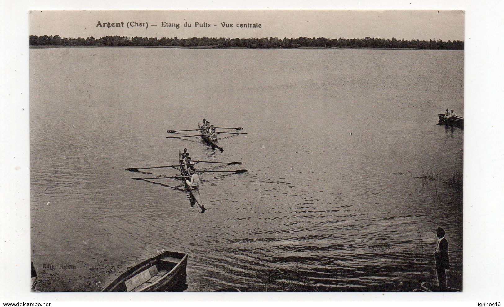 18 - ARGENT - Etang Du Puits - Vue Centrale - Animée  (L80) - Argent-sur-Sauldre