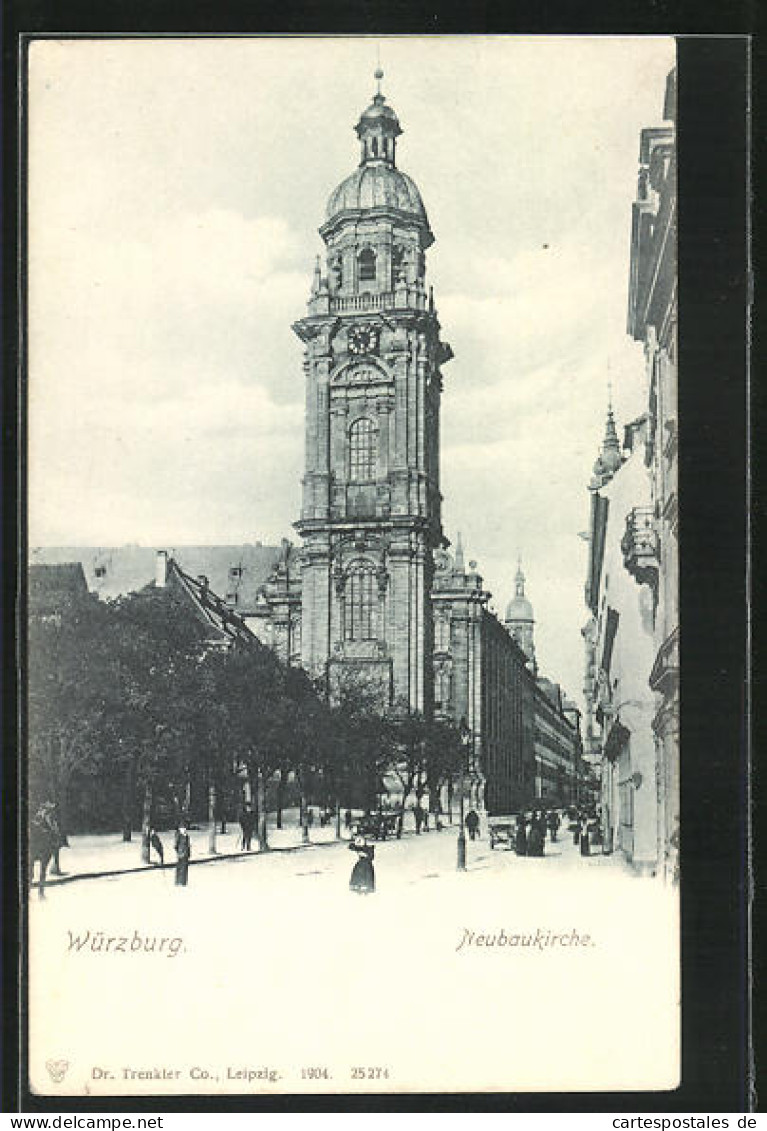 AK Würzburg, Strassenpartie Mit Neubaukirche  - Würzburg