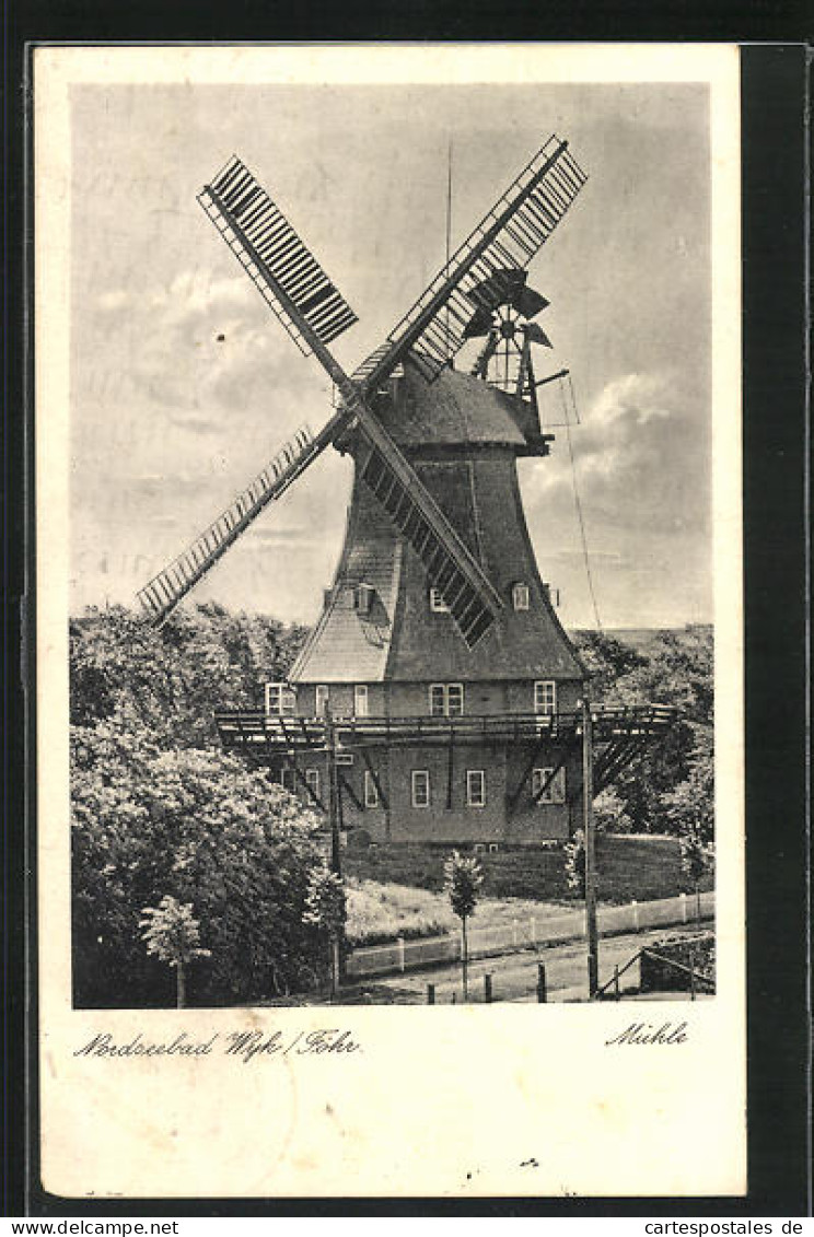 AK Wyk / Föhr, Blick Nach Der Mühle  - Föhr