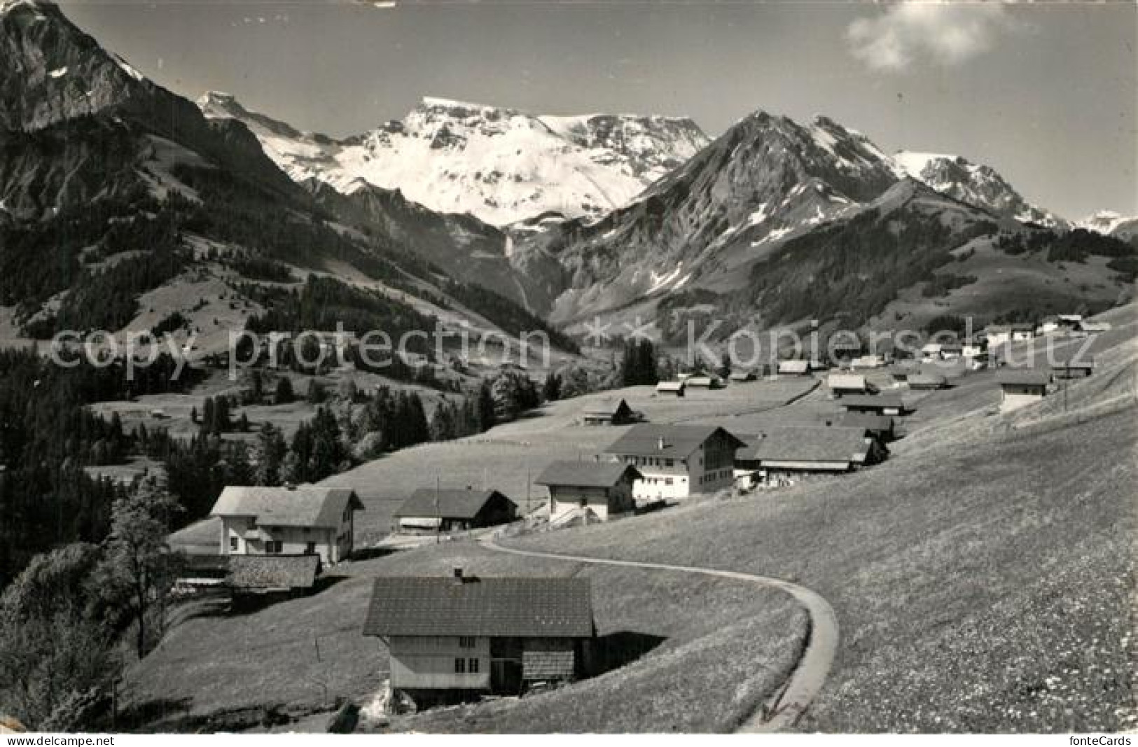 13550376 Ausserschwand Adelboden Panorama Mit Berner Alpen Ausserschwand Adelbod - Autres & Non Classés