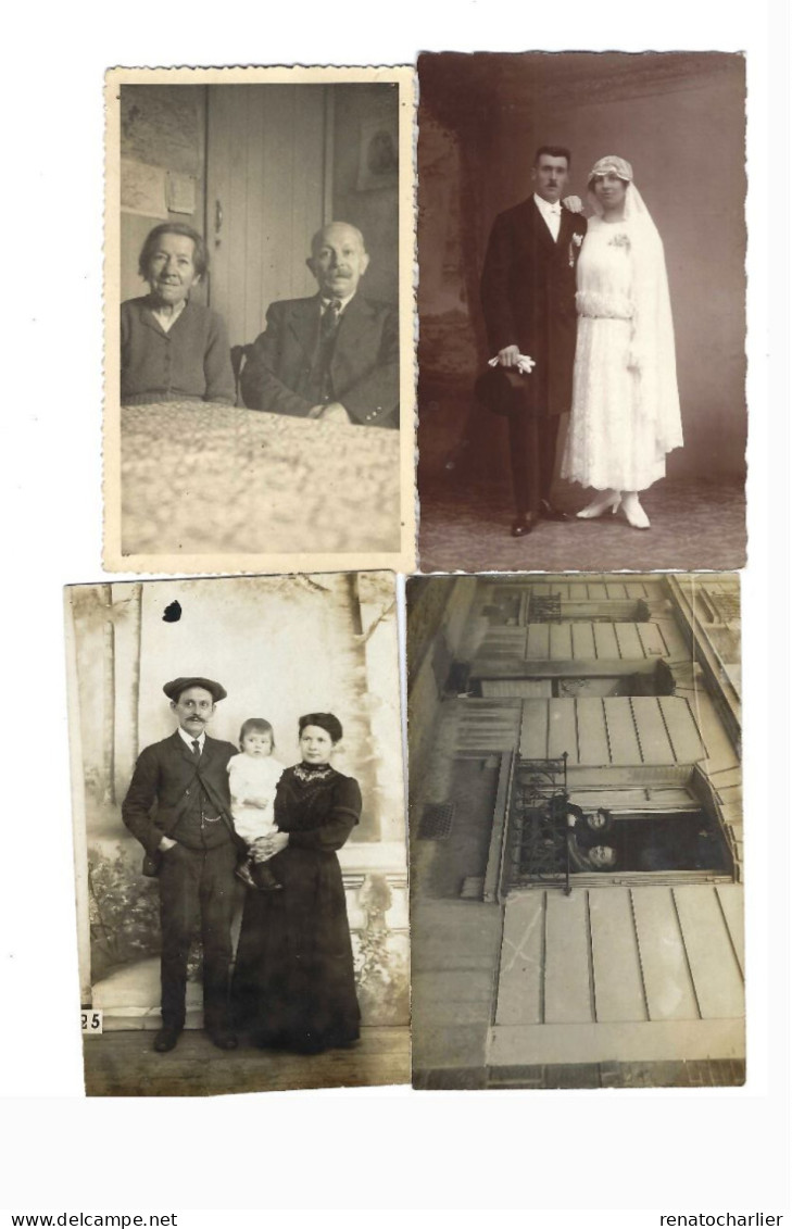 Lot De 8 Cartes Postales Et Photos"Couples" - Couples