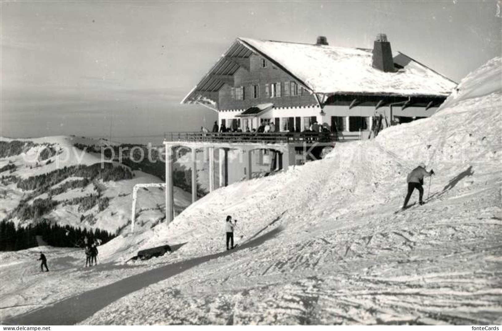 13363926 Charmey Restaurant Du Télécabine Des Dents Vertes Sport D Hiver Charmey - Andere & Zonder Classificatie