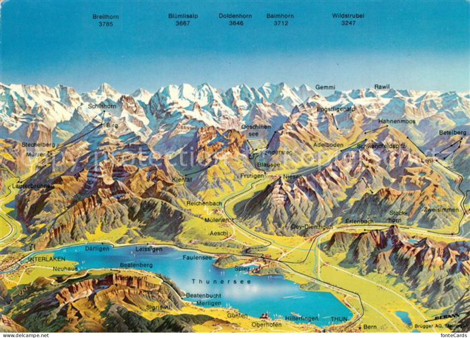 13312366 Berner Oberland Thunersee Alpenpanorama Aus Der Vogelperspektive Berner - Sonstige & Ohne Zuordnung