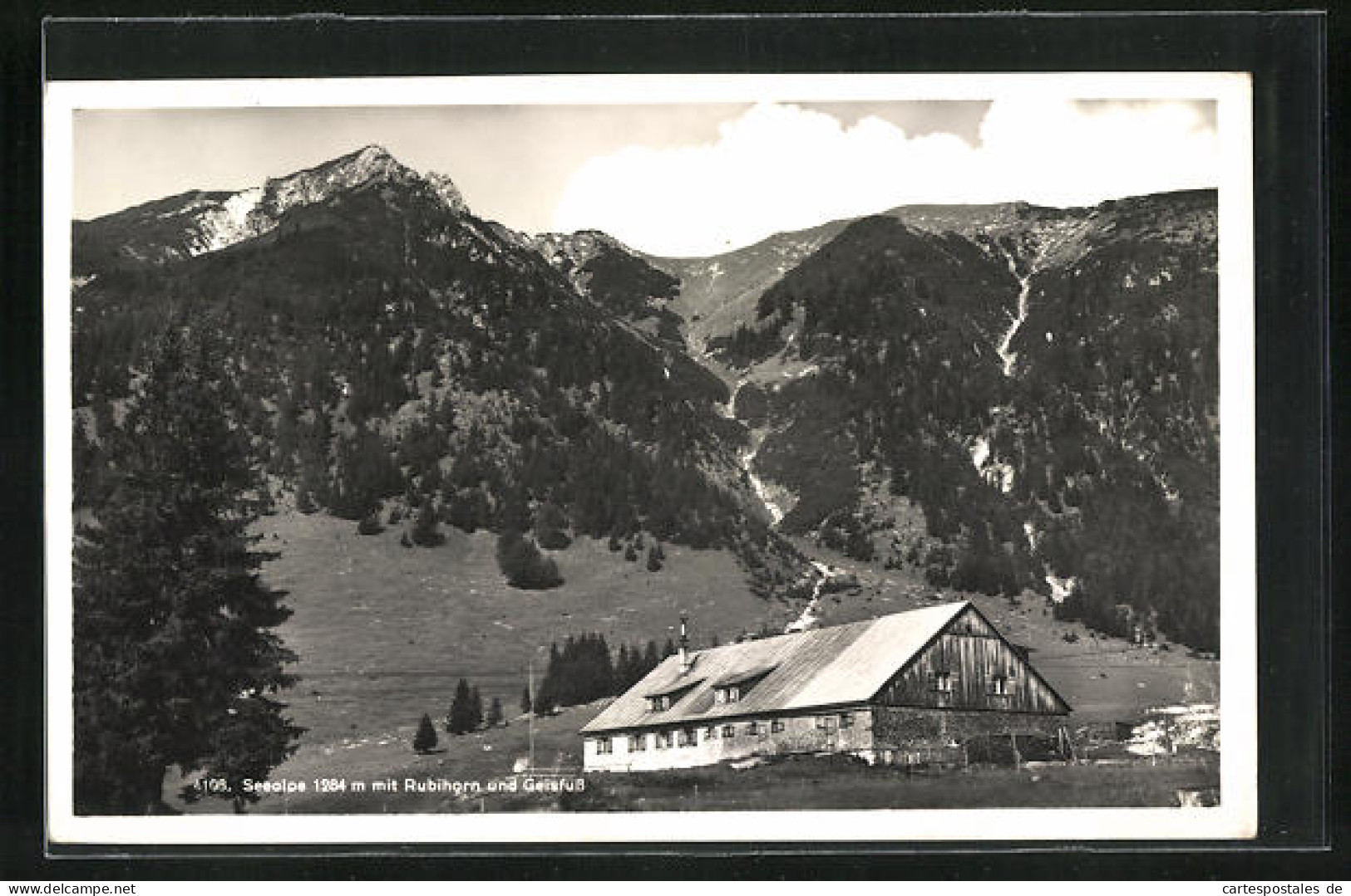 AK Oberstdorf, Gasthaus Seealpe Mit Rubihorn Und Geisfuss  - Oberstdorf