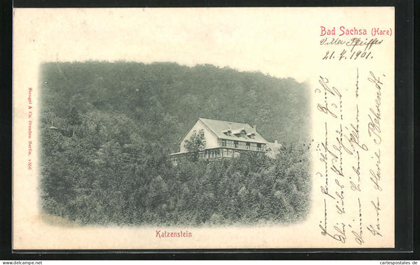 AK Bad Sachsa I. Harz, Gasthaus Katzenstein Und Wald  - Bad Sachsa