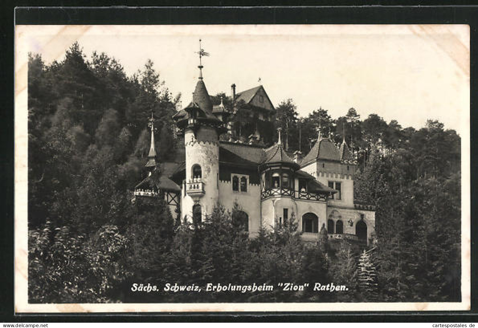 AK Rathen /Sächs. Schweiz, Erholungsheim Zion  - Rathen