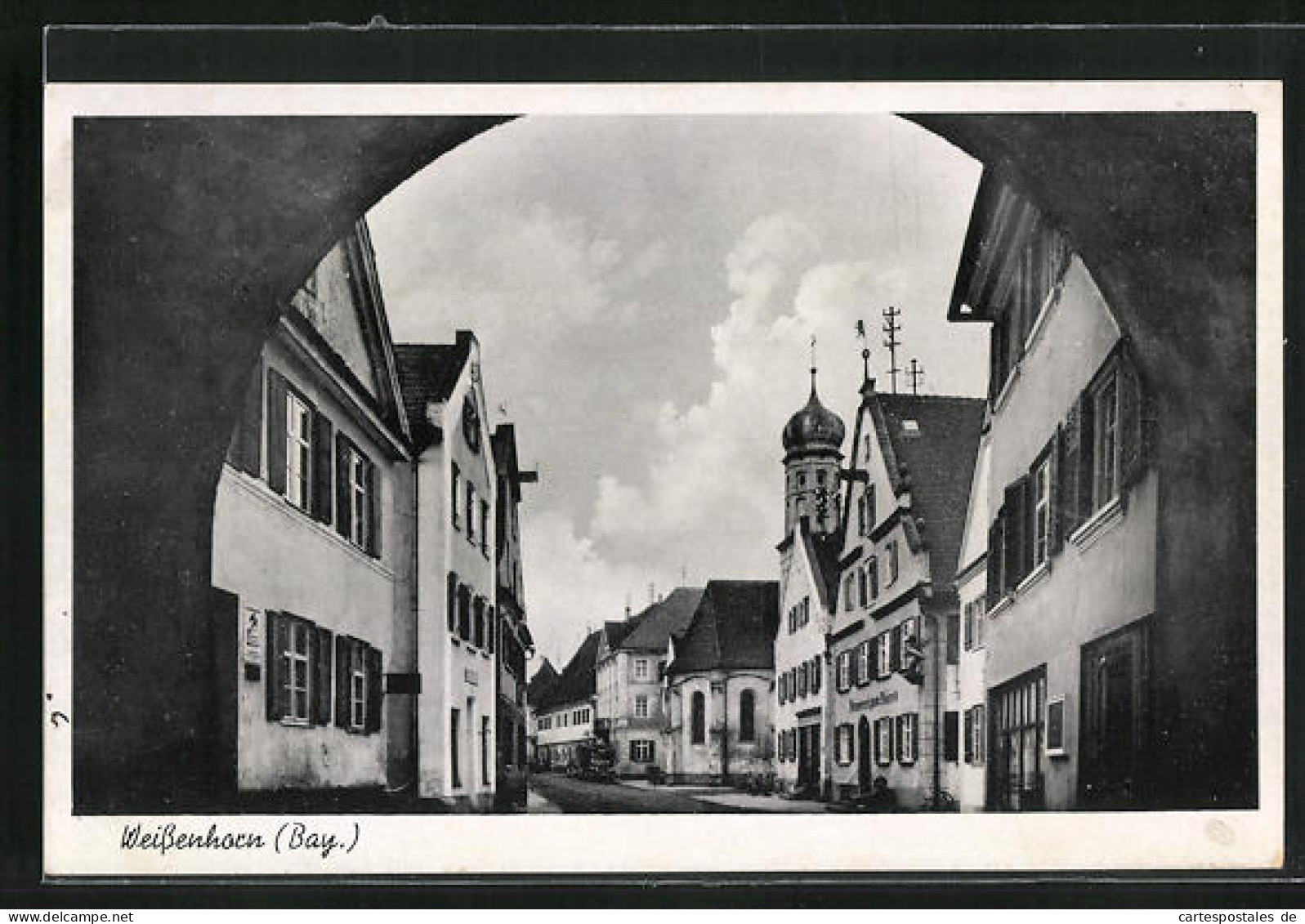 AK Weissenhorn / Bay., Hauptstrasse Mit Gasthaus Zum Bären  - Weissenhorn