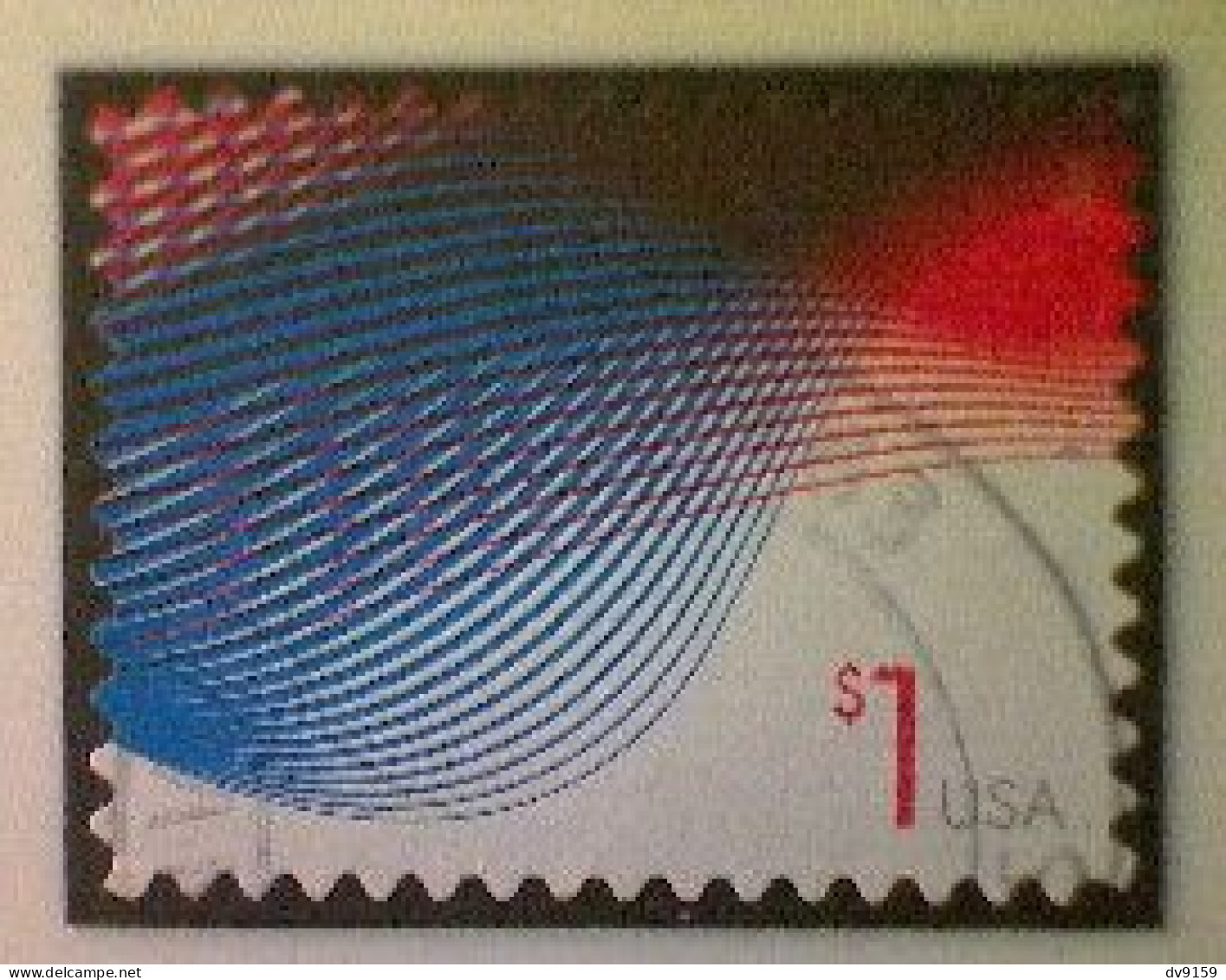 United States, Scott #4953, Used(o), 2015, Patriotic Waves, $1.00, Red And Blue - Gebraucht