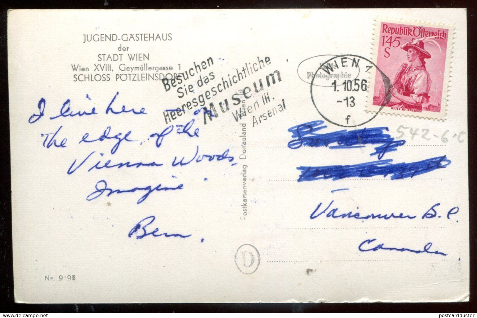 AUSTRIA Wien/ Vienna 1956 Multiview Jugend Gastehaus. Real Photo Postcard (h2966) - Altri & Non Classificati