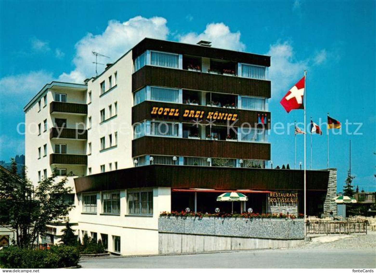 13235936 Einsiedeln SZ Hotel Drei Koenige Schweizer Flagge Einsiedeln SZ - Other & Unclassified