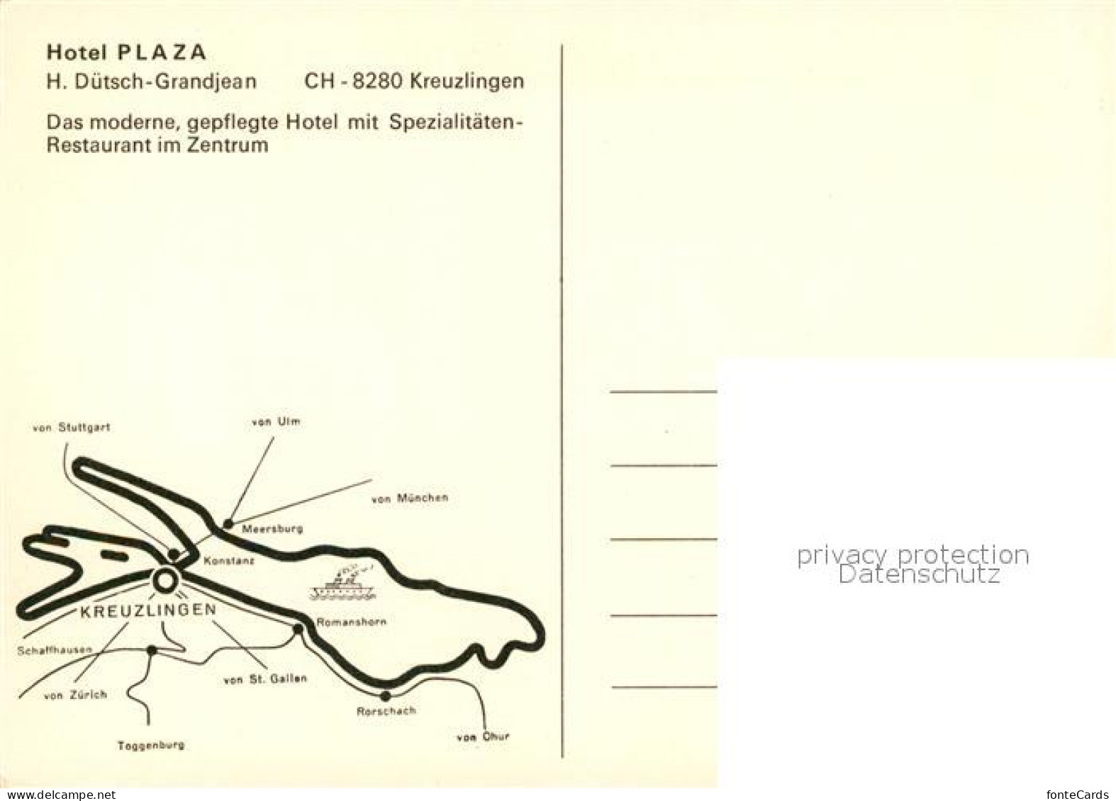 13223016 Kreuzlingen Bodensee Hotel Plaza Kreuzlingen Bodensee - Altri & Non Classificati