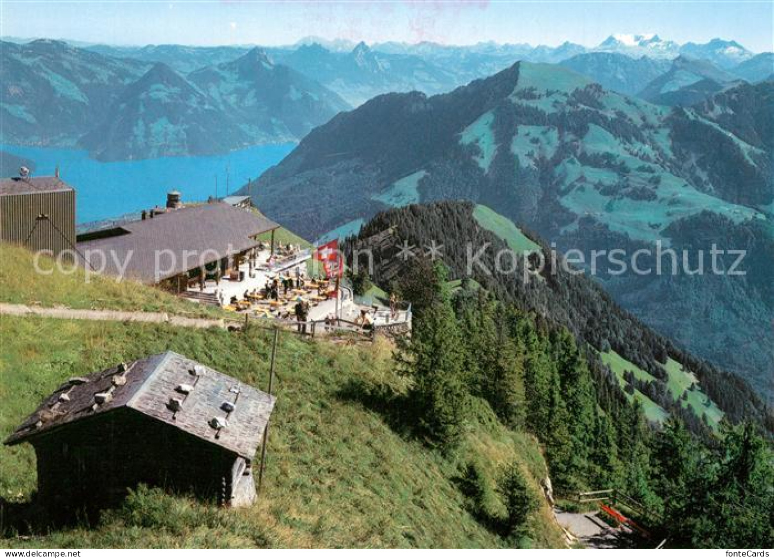 13161166 Stans NW Stanserhorn Berggaststaette Vierwaldstaettersee Alpenpanorama  - Altri & Non Classificati