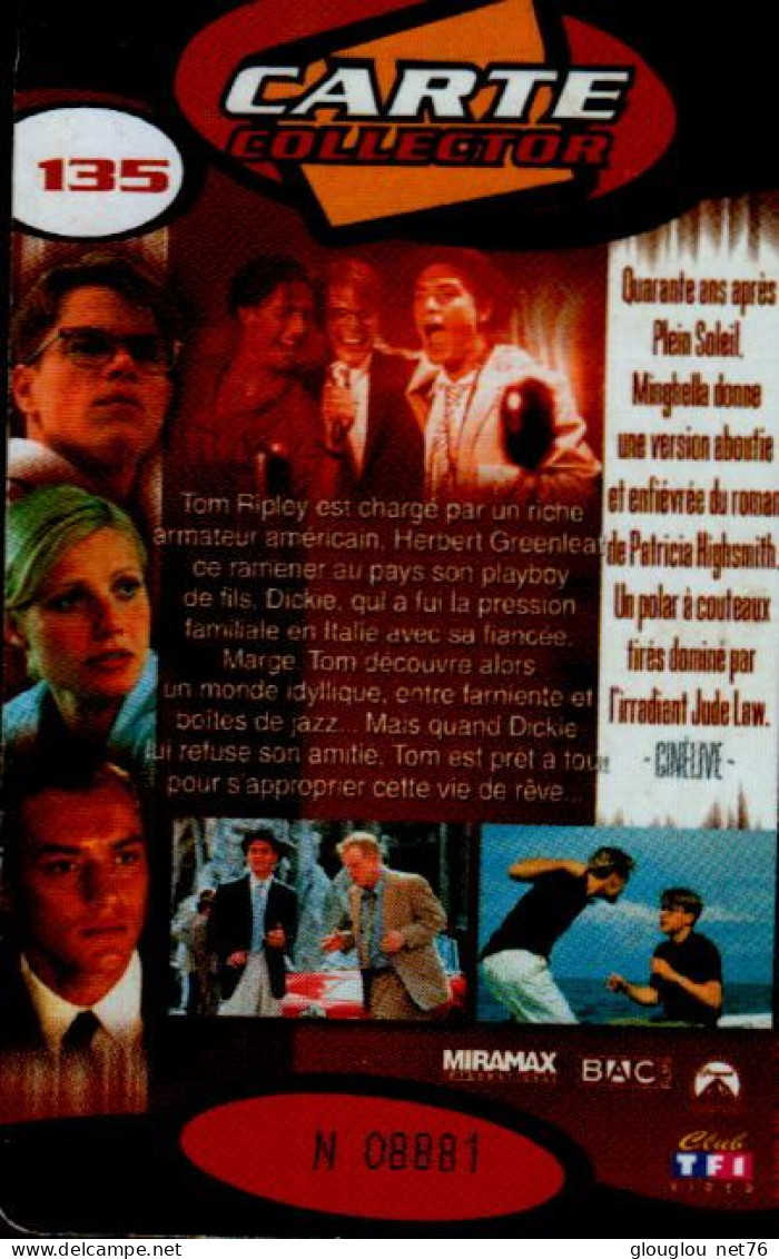 CARTE VIDEO FUTUR....LE TALENTUEUX Mr RIPLEY. - Suscripción