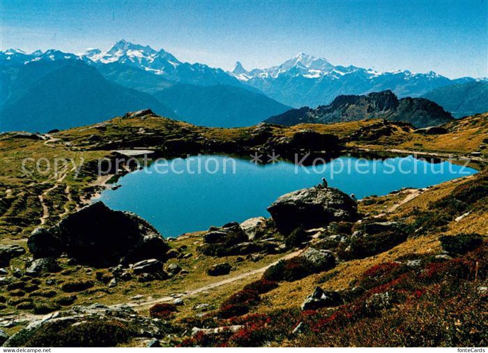 13079446 Blausee BE Riederalp Bettmeralp Grosser Aletschgletscher Dom Matterhorn - Altri & Non Classificati