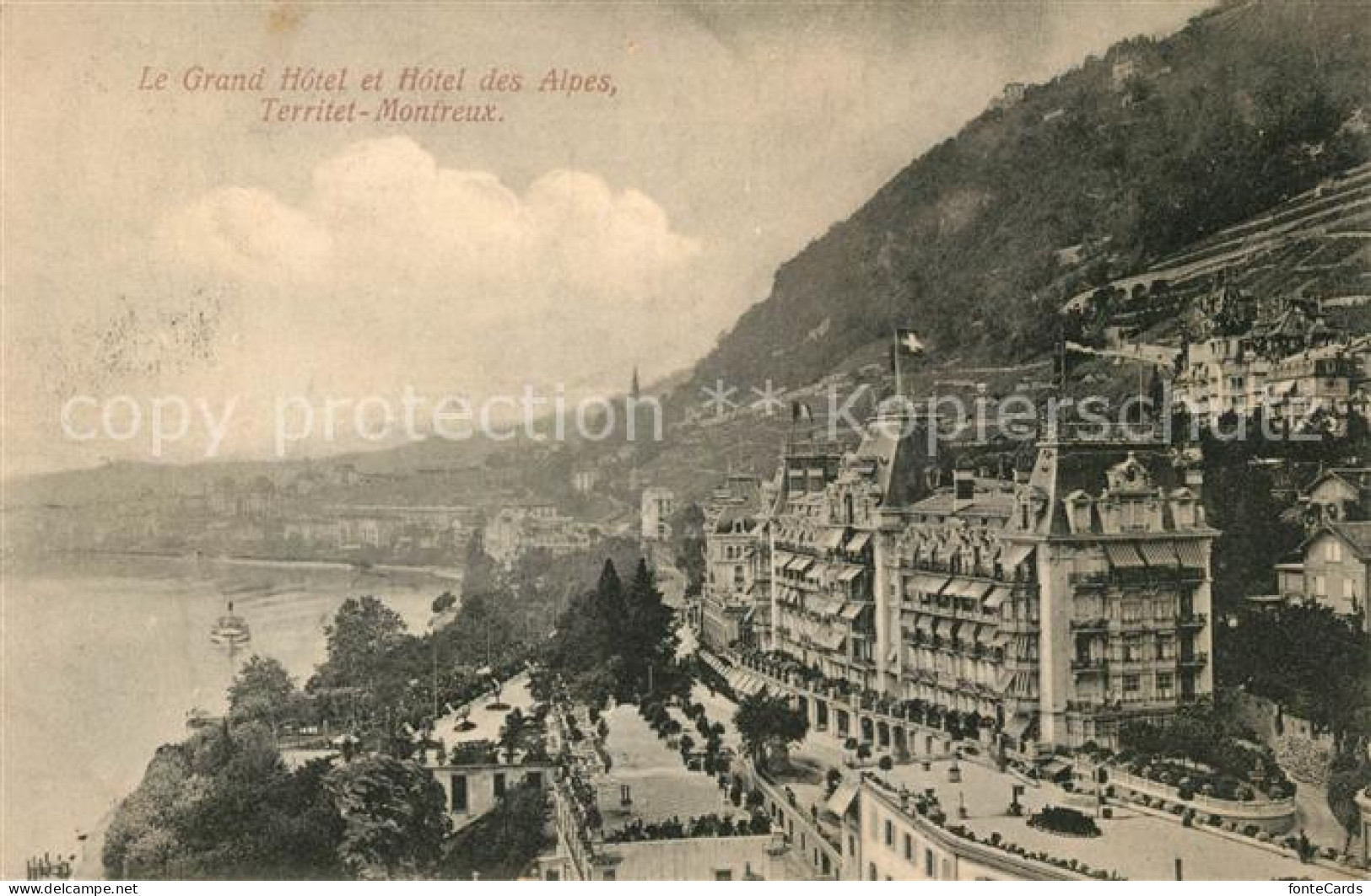 13064236 Territet Montreux Le Grand Hotel Et Hotel Des Alpes Montreux - Altri & Non Classificati