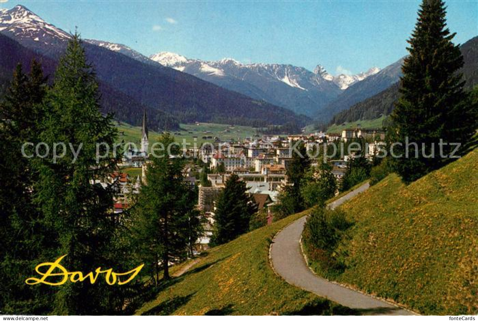 13061626 Davos GR Blick Von Der Hohen Promenade Mit Tinzenhorn Davos GR - Other & Unclassified
