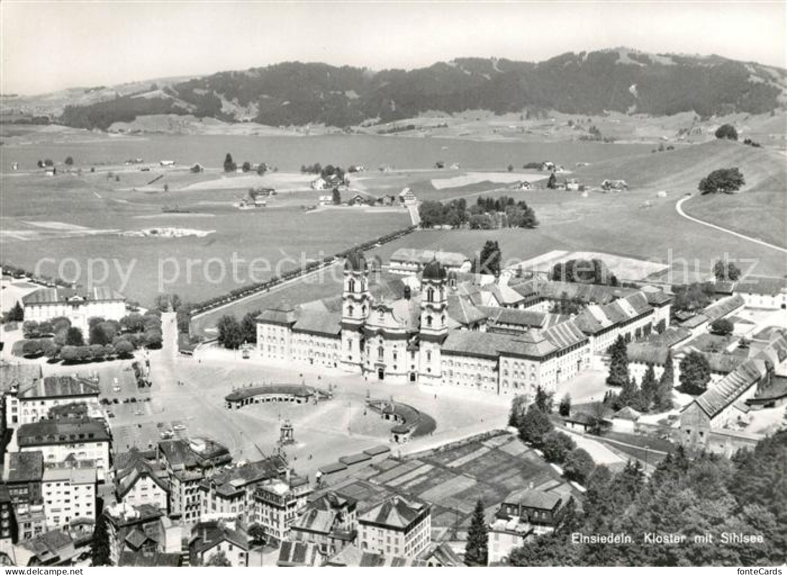 13059986 Einsiedeln SZ Kloster Mit Sihlsee Fliegeraufnahme Einsiedeln - Other & Unclassified