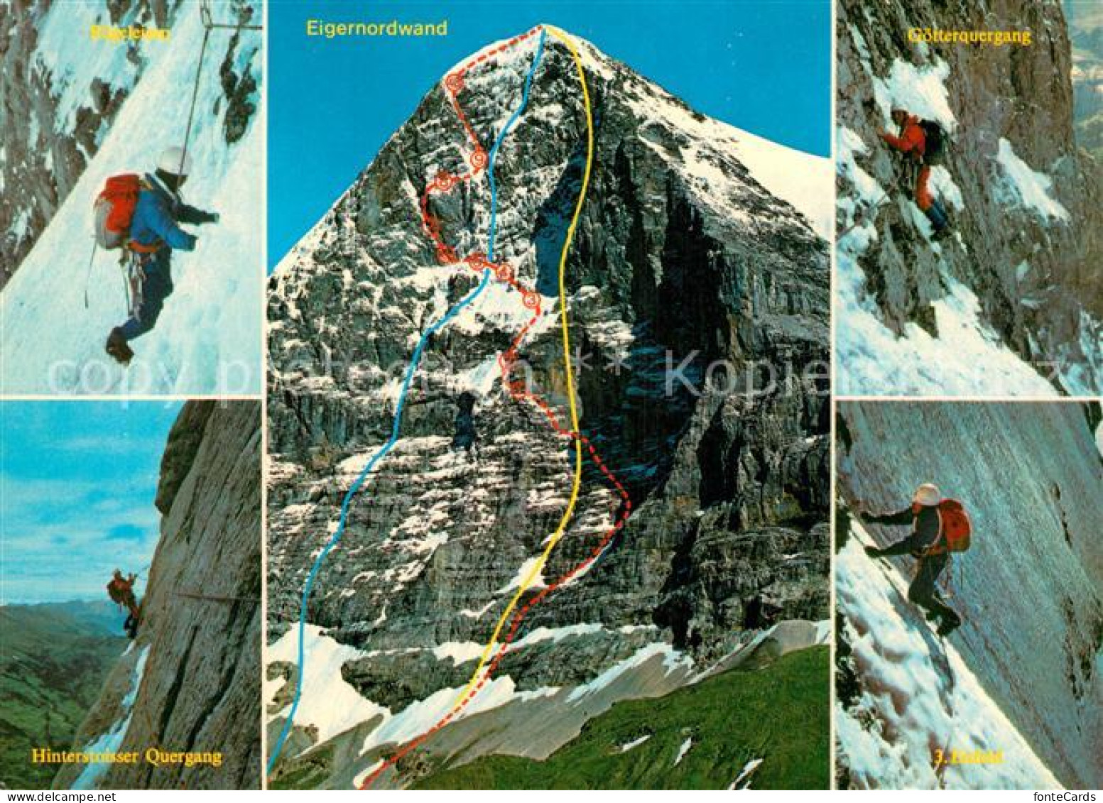 13001086 Eiger Grindelwald Nordwand Erstes Und Zweietes Eisfeld Rampe Spinne Eig - Other & Unclassified