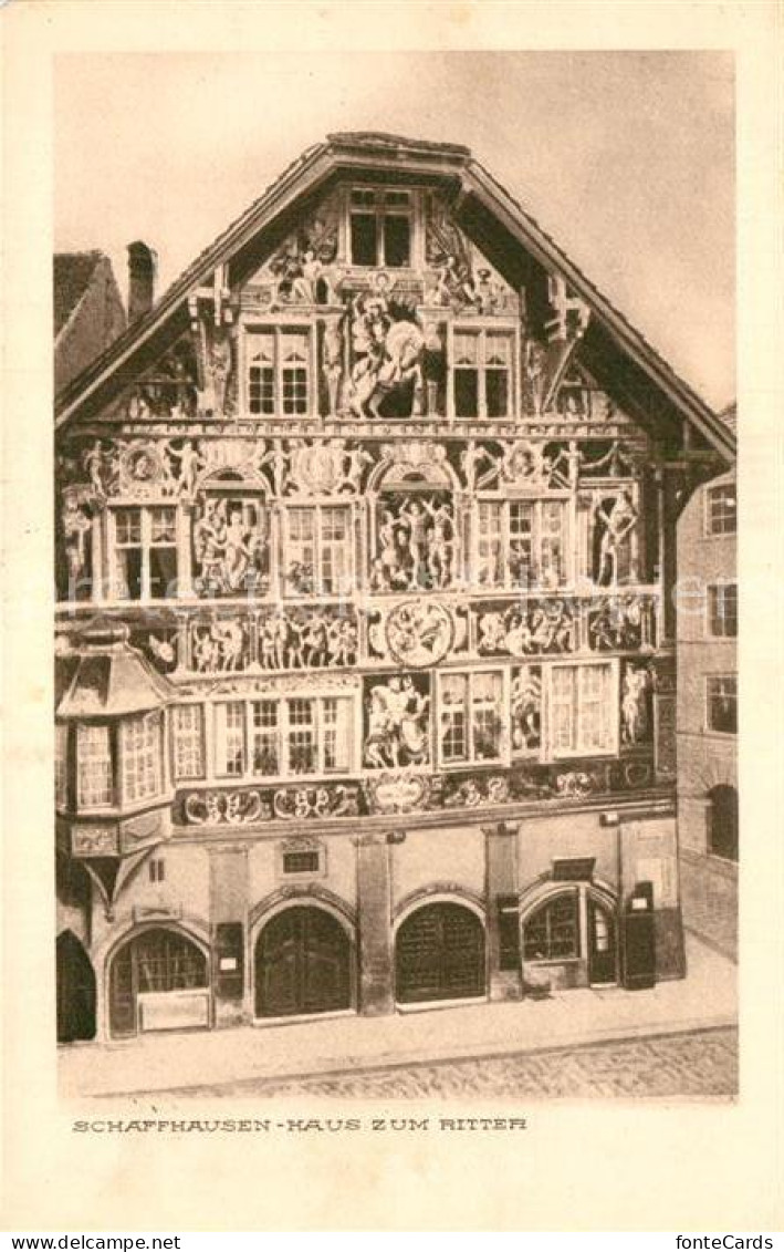 12981986 Schaffhausen SH Haus Zum Ritter Historisches Gebaeude Kupferdruck Schaf - Autres & Non Classés