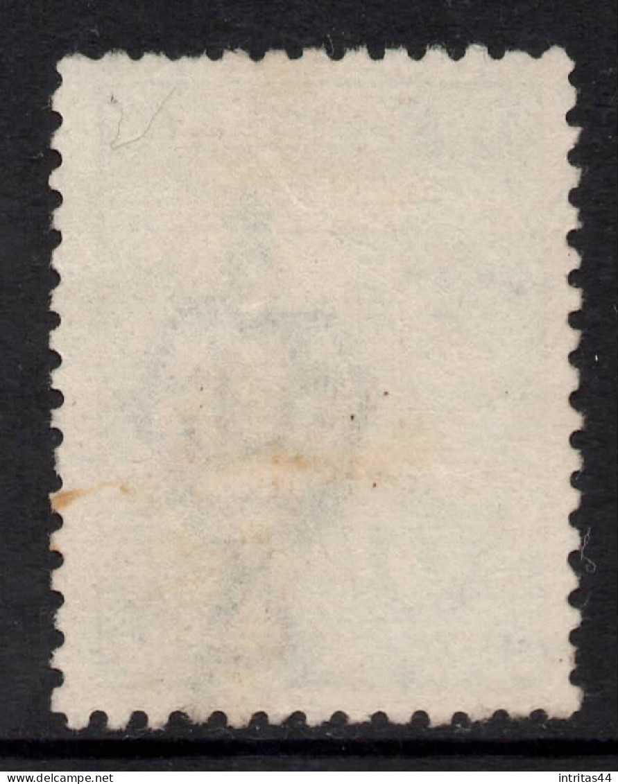 AUSTRALIA 1916  1/- BLUE - GREEN KANGAROO (DIE II) STAMP PERF.12 3rd. WMK  SG.40 VFU. - Used Stamps