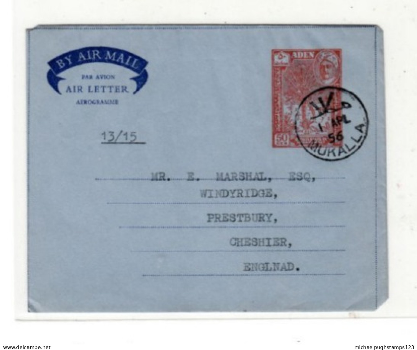 Aden / Air Letters / Postmarks - Autres & Non Classés