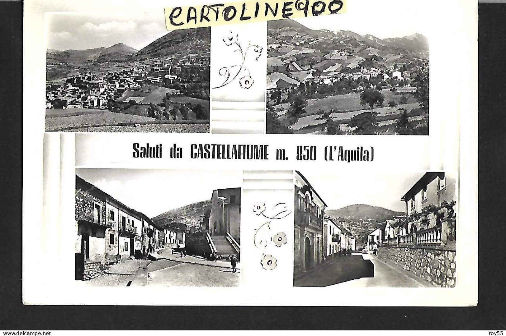 Abruzzo-l'aquila- Saluti Da Castellafiume Animate Vedute Vedutine Di Castelfiume  Anni 60 - Otros & Sin Clasificación