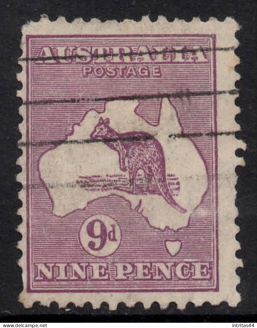 AUSTRALIA 1932  9d VIOLET KANGAROO (DIE II) STAMP PERF.12 CofA  WMK  SG.133 VFU. - Used Stamps