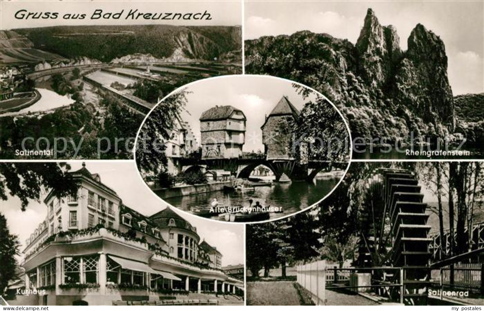 73142724 Bad Kreuznach Alte Brueckenhaeuser Rheingrafenstein Kurhaus Bad Kreuzna - Bad Kreuznach