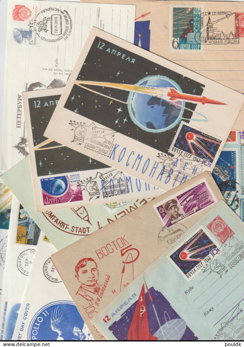 50 Covers With Space As A Theme, Either Stamps Or Postmarks. Postal Weight 0,27 Kg. Please Read Sales Conditions Under I - Verzamelingen