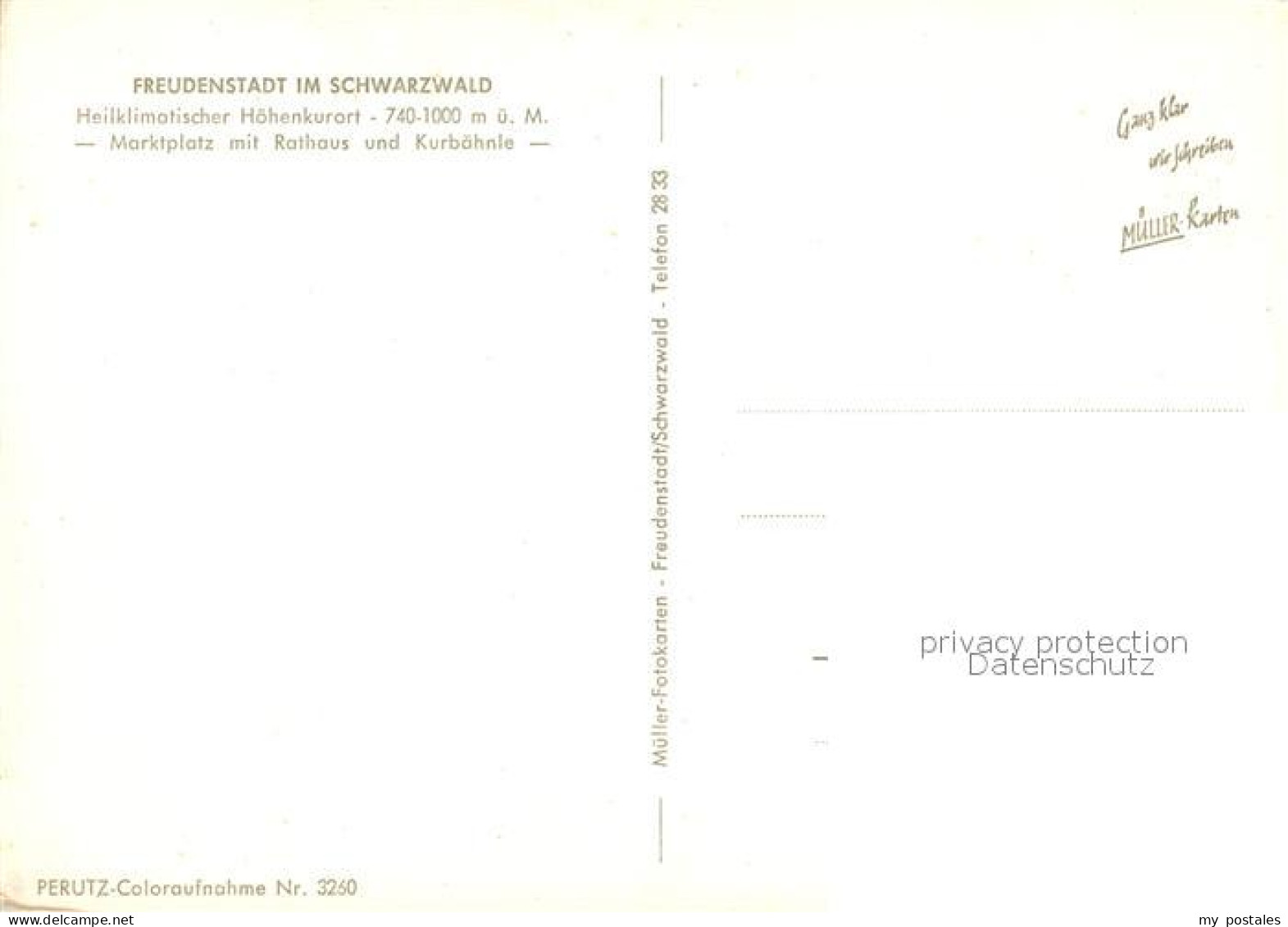 73142321 Freudenstadt Marktplatz Mit Rathaus Und Kurbaehnle Freudenstadt - Freudenstadt