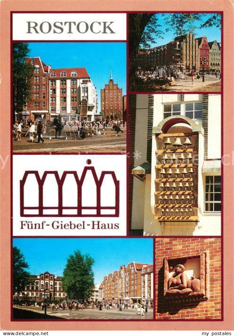73142302 Rostock Mecklenburg-Vorpommern Fuenf Giebel Haus Universitaetsplatz Glo - Rostock