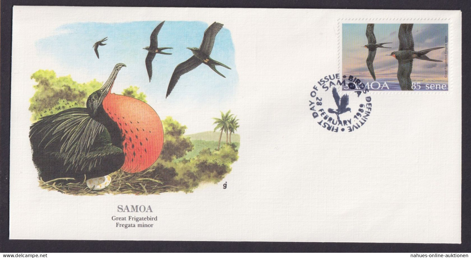 Samoa Ozeanien Polynesien Fauna Fregattvogel Schöner Künstler Brief - Collections (en Albums)
