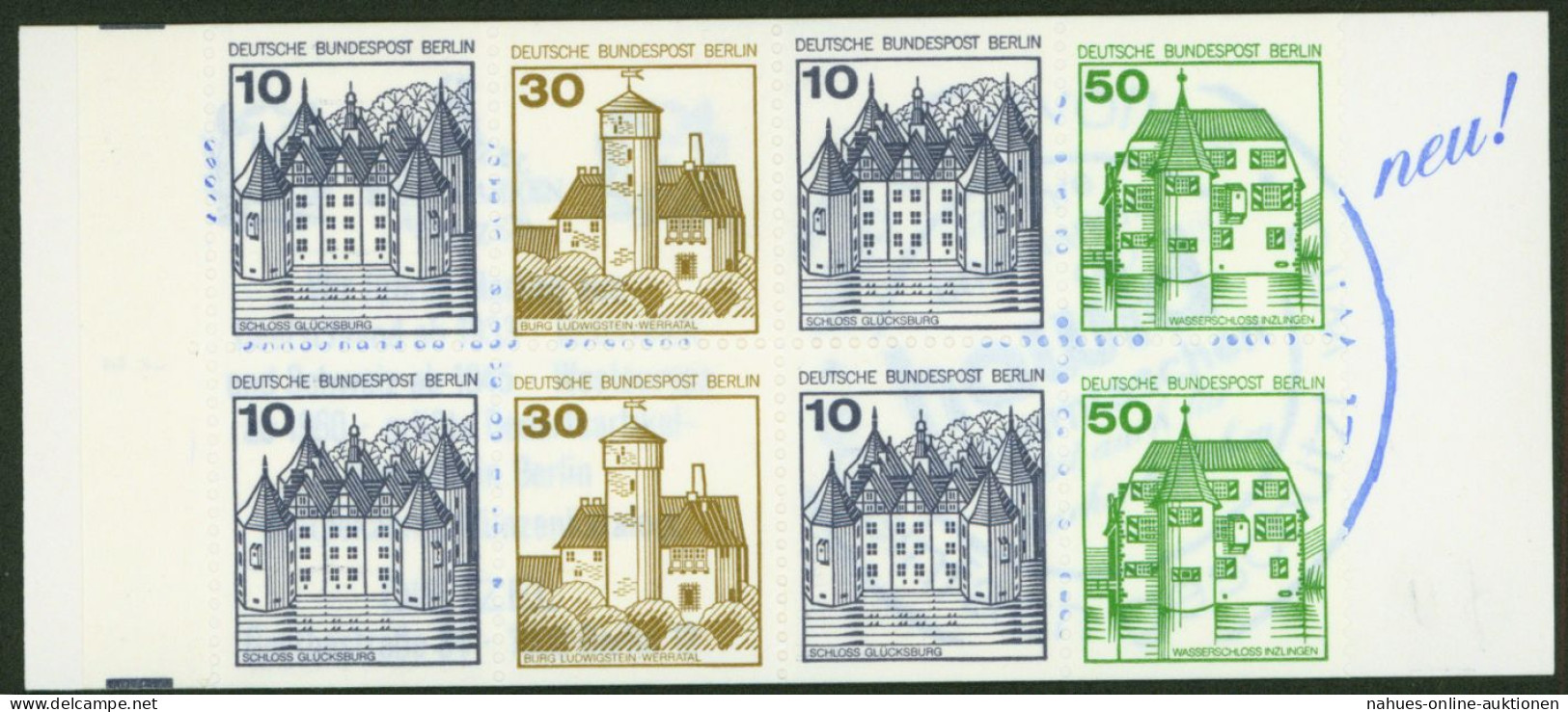 Berlin Markenheftchen 11 F OZ Burgen Und Schlösser 1980 Tadellos Postfrisch - Carnets