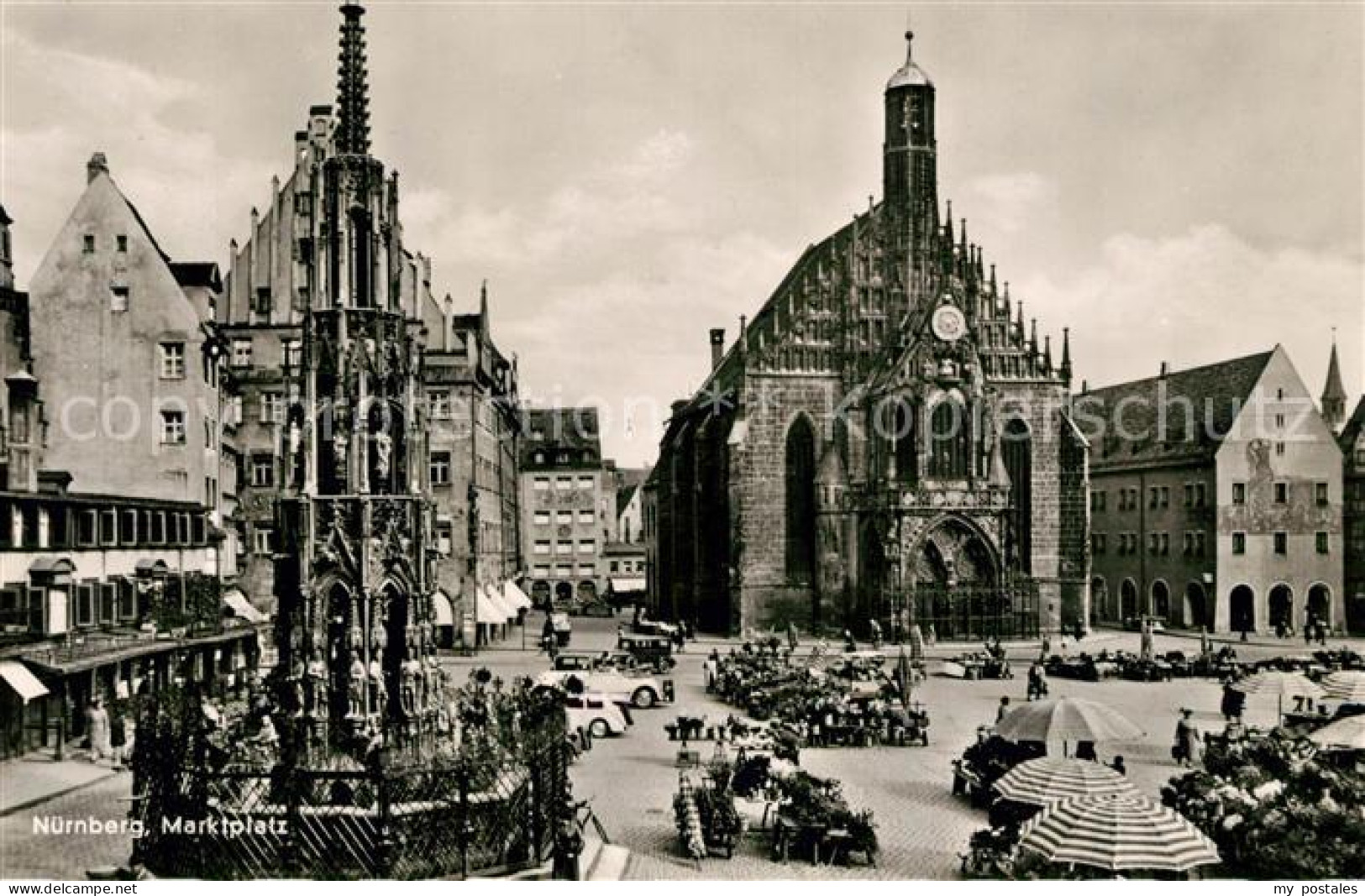 73142224 Nuernberg Marktplatz Schoener Brunnen Frauenkirche Nuernberg - Nürnberg