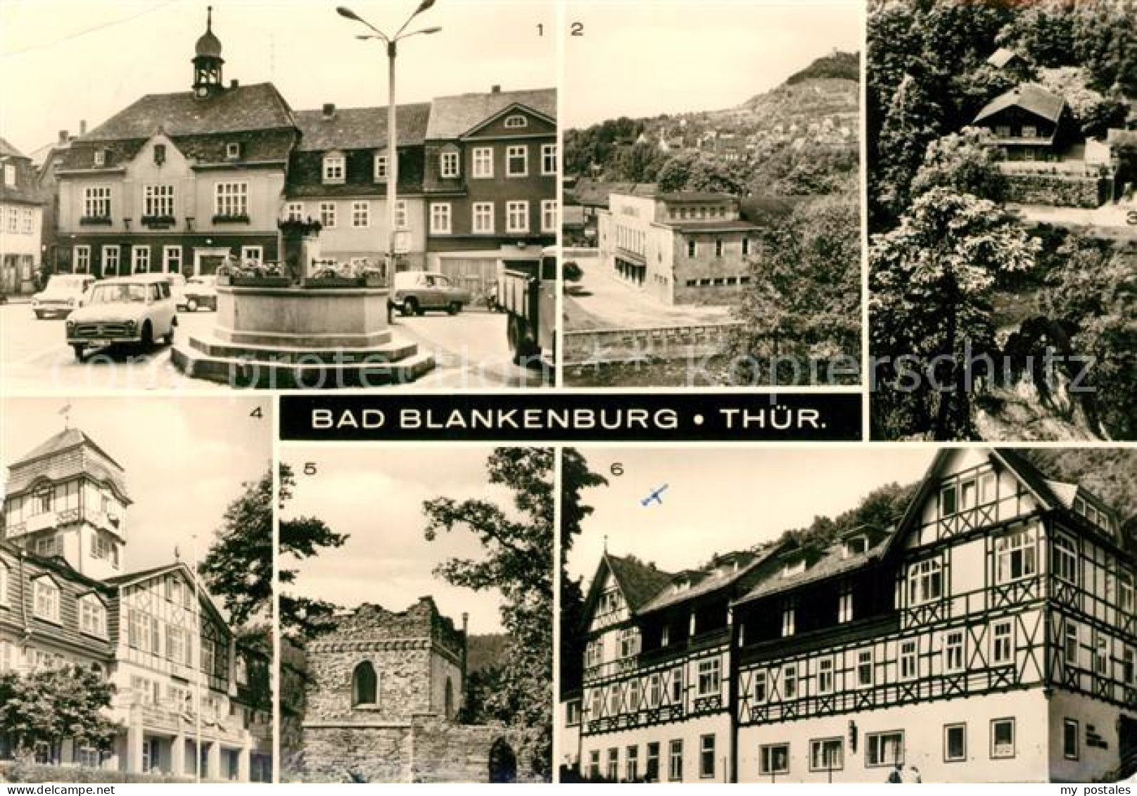 73142147 Bad Blankenburg Marktplatz Stadthalle Schweizerhaus Schwarzatal Ferienh - Bad Blankenburg