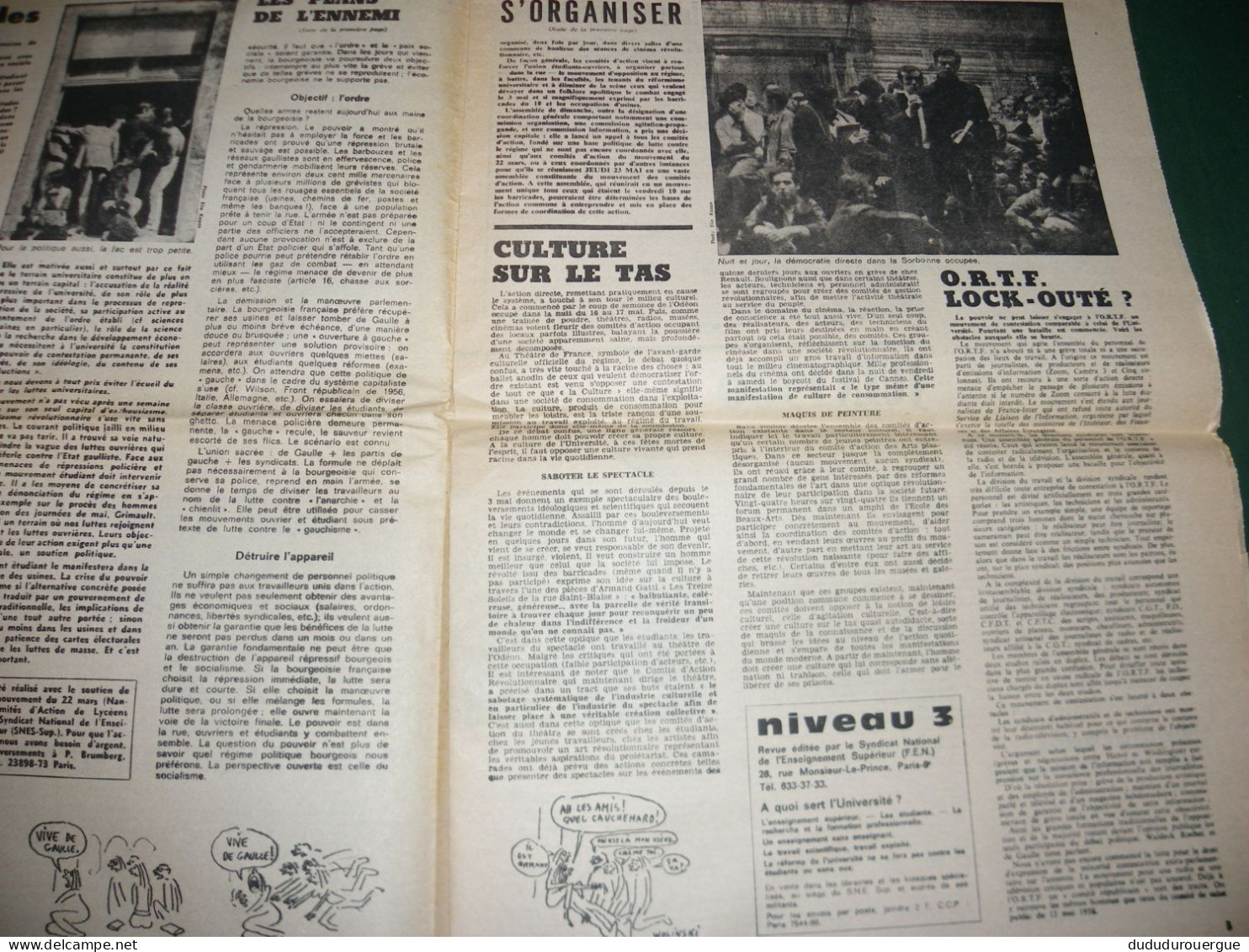 JOURNAL " ACTION " N° 3 DU 21 MAI 1968 - 1950 à Nos Jours