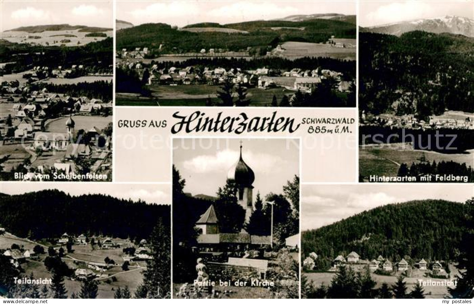 73141843 Hinterzarten Kirche Panorama Blick Vom Scheibenfelsen Feldberg Schwarzw - Hinterzarten